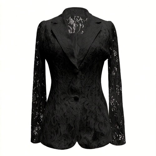 Damen spitze langarm blazer - spitze,